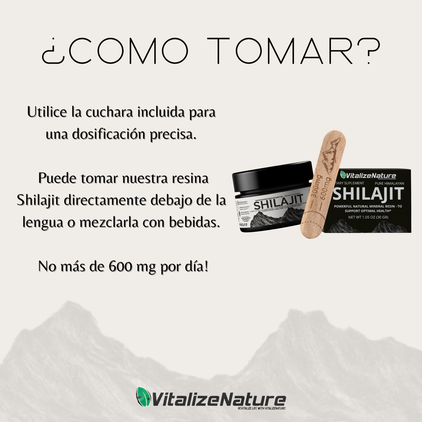 VitalizeNature Shilajit Original + Ashwagandha – Resina de origen Himalaya para el bienestar