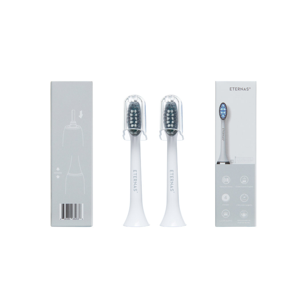 Pack 2 Recambios Cepillo Eléctrico 6 Meses - Eternas | Cabezales Limpieza Facial