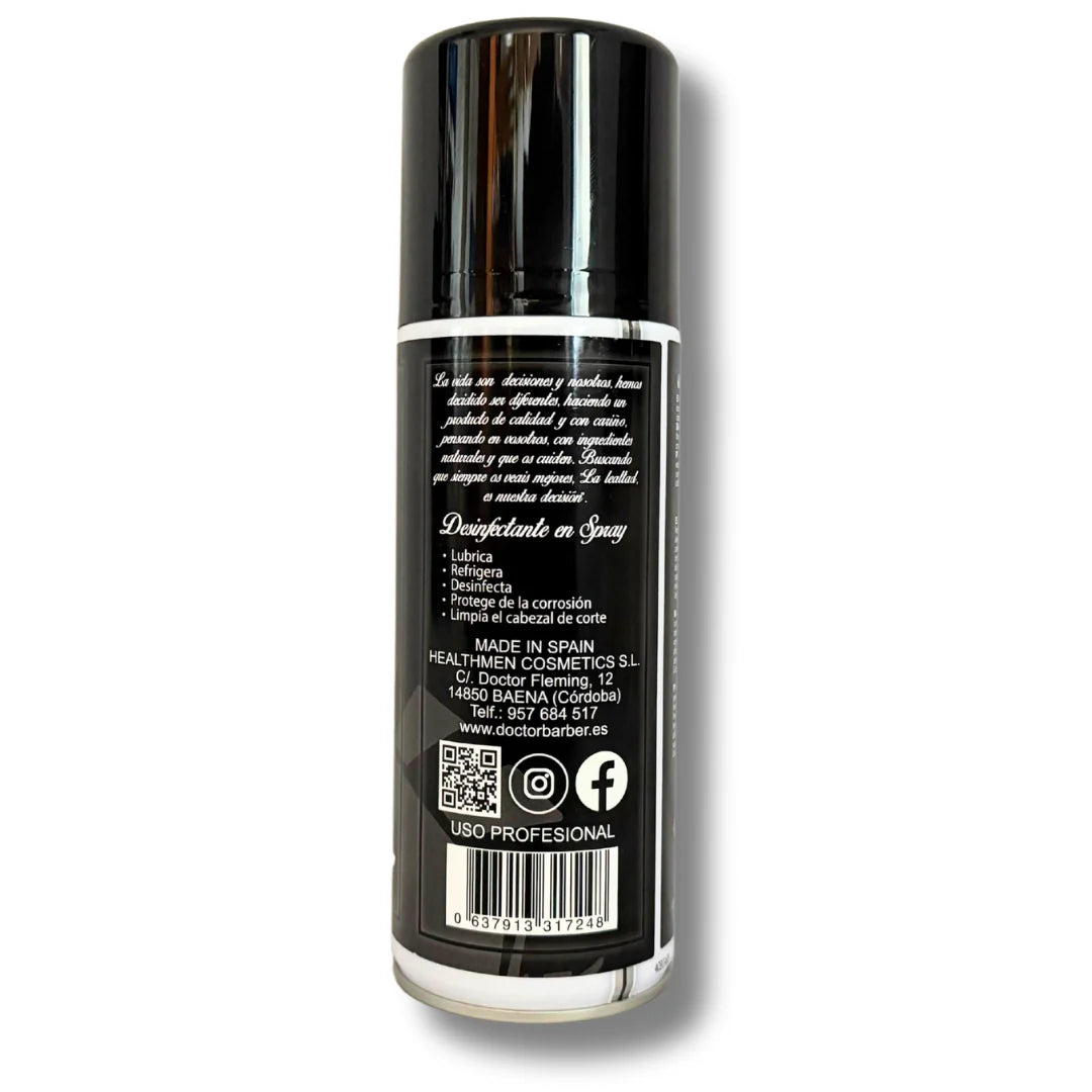 Doctor Barber – Spray Higienizante para Máquinas de Corte y Barberos 200ml
