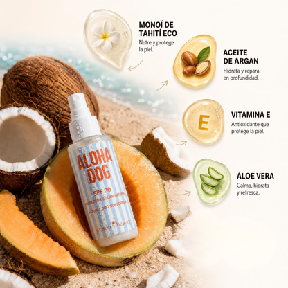 Aloha Dog – Spray solar natural para perros SPF 30