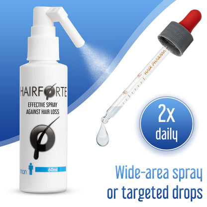 Hairforte Spray Capilar para Hombre y mujer (60 ml) - Densidad y Fuerza