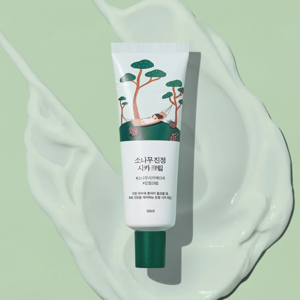 Round Lab - Pine Calming Cica Cream - Moisturizing and Nourishing Cream - 50 ml