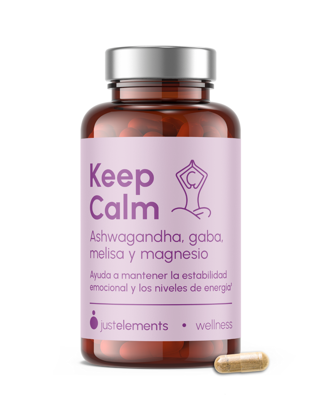 Keep Calm Ashwagandha 120 Comprimidos para 4 Meses con Melisa Gaba y Magnesio Reduce Estrés Aumenta Energía y Equilibrio - Suplemento Natural Orgánico