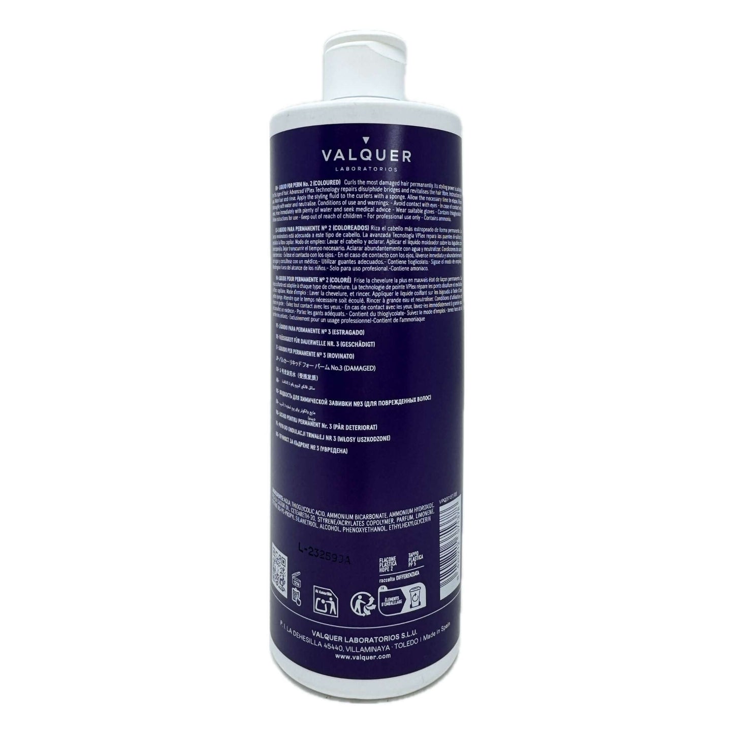 Líquido para permanente Nº3 (Cabello Dañado) - 500 ml