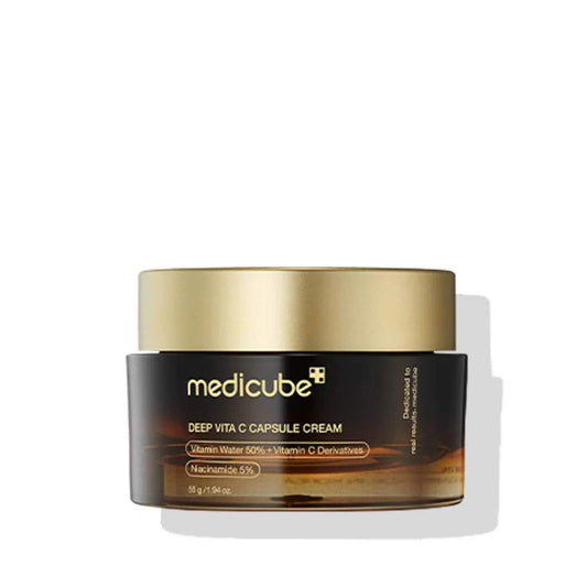 Medicube Deep Vita C Capsule Cream | Crema Iluminadora con Vitamina C y Cápsulas Activas – Cosmética Coreana K-Beauty (55g)