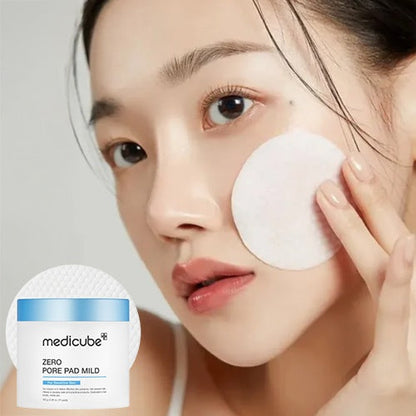 Medicube – Zero Pore Pad Mild (70 Piezas) | Exfoliación Suave para Poros & Piel Sensible