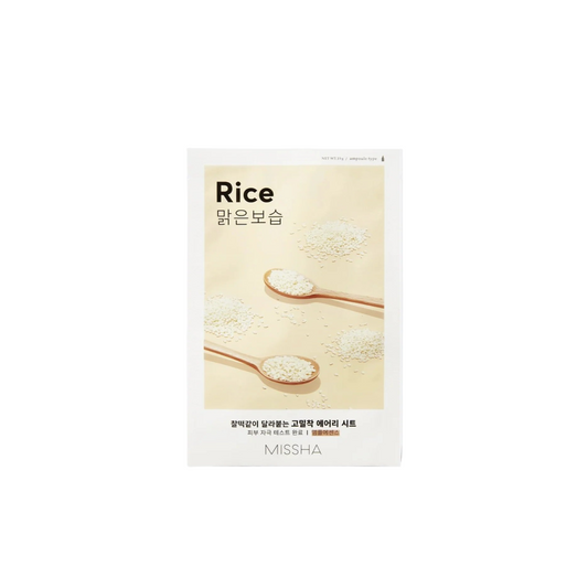 Missha - Airy Fit Sheet Mask - Rice - Brightening and Smoothing Sheet Mask - 19g, Rice