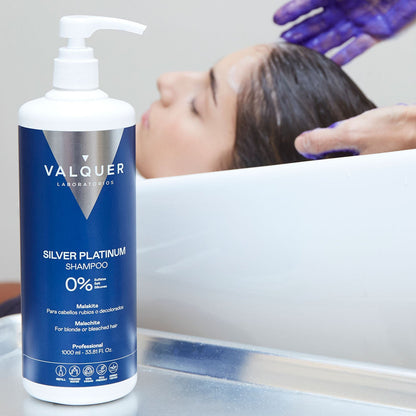 Champú Matizador Silver Platinum 300ml - 0% Sin Sulfatos | Valquer® Canas Rubios
