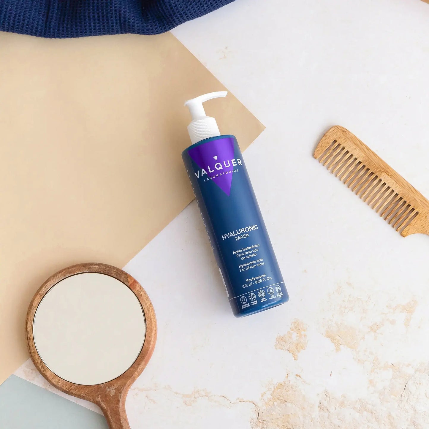 Mascarilla Capilar con Ácido Hialurónico Valquer 275ml - Hidratación Profunda y Brillo Intenso