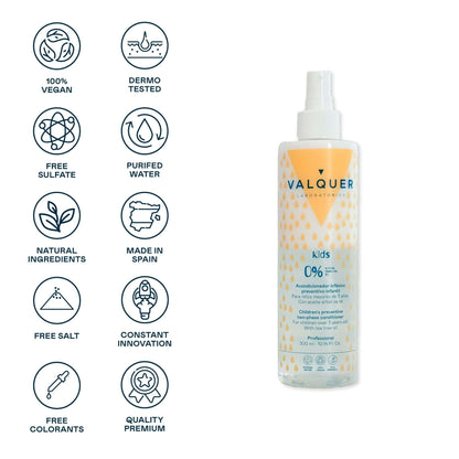 Acondicionador Bifásico Preventivo Infantil 300ml - Valquer® | Sin Aclarado Niños