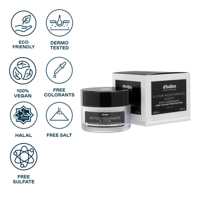 Activo Facial Hidratante B-Jour 50ml - Hydromanil SPF | Valquer® Halal