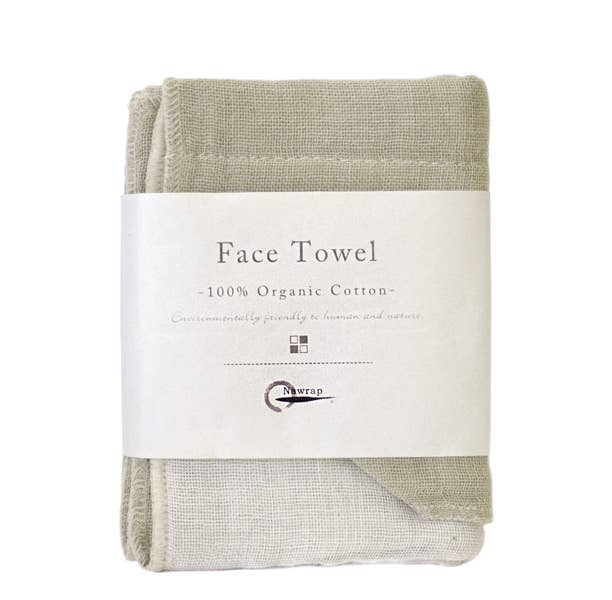 Toallas faciales de alta absorción - Orgánicas: Verde / 35cmx35cm
