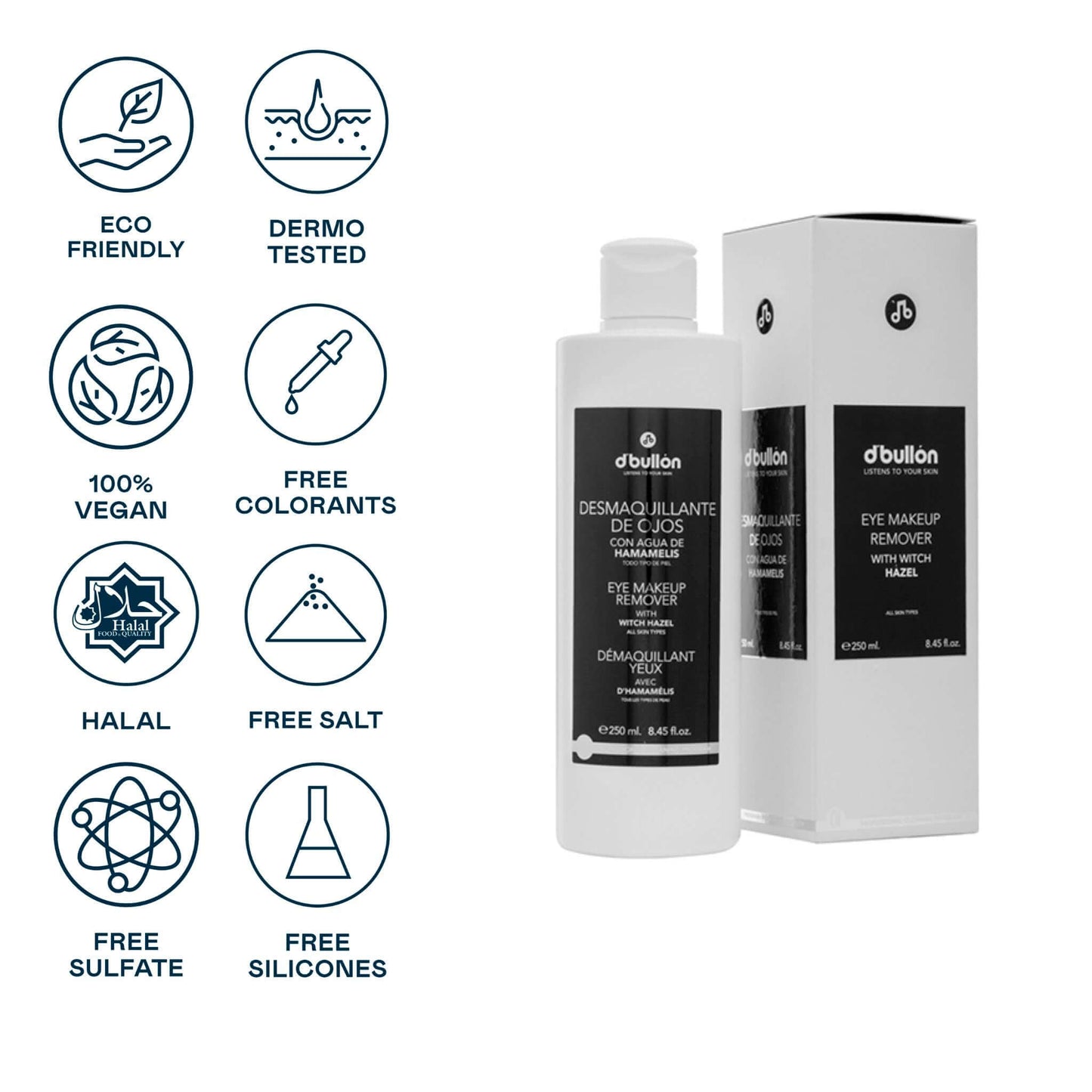 Desmaquillante de Ojos – Suavidad y Frescor para Pieles Sensibles - 250 ml