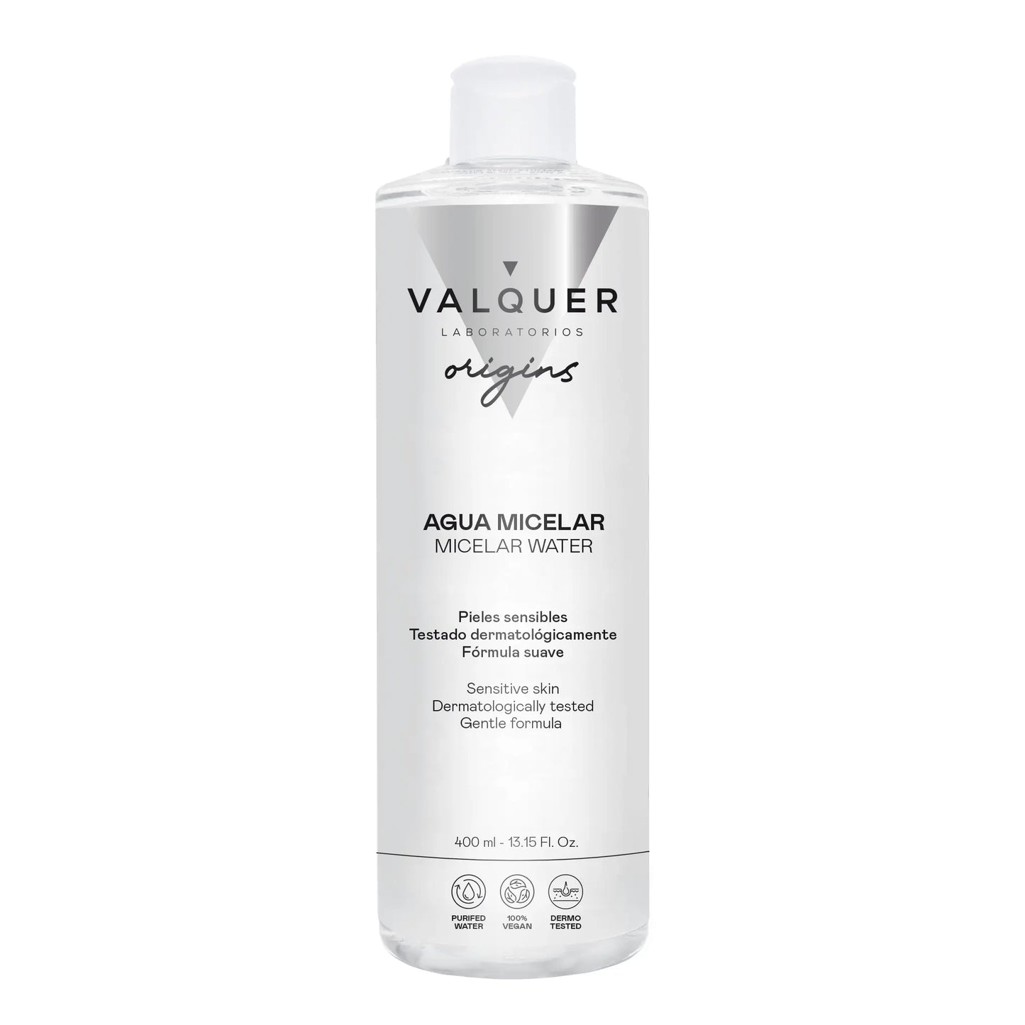 Agua Micelar Pieles Sensibles 400ml - Sin Perfume | Valquer® Limpieza Suave Halal