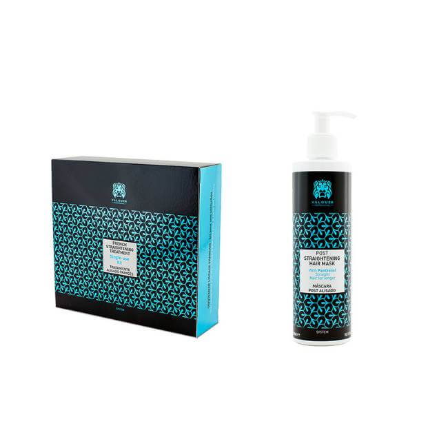 Pack Tratamiento Alisado Francés + Mascarilla Post Alisado Valquer - Kit Profesional Alisado Permanente