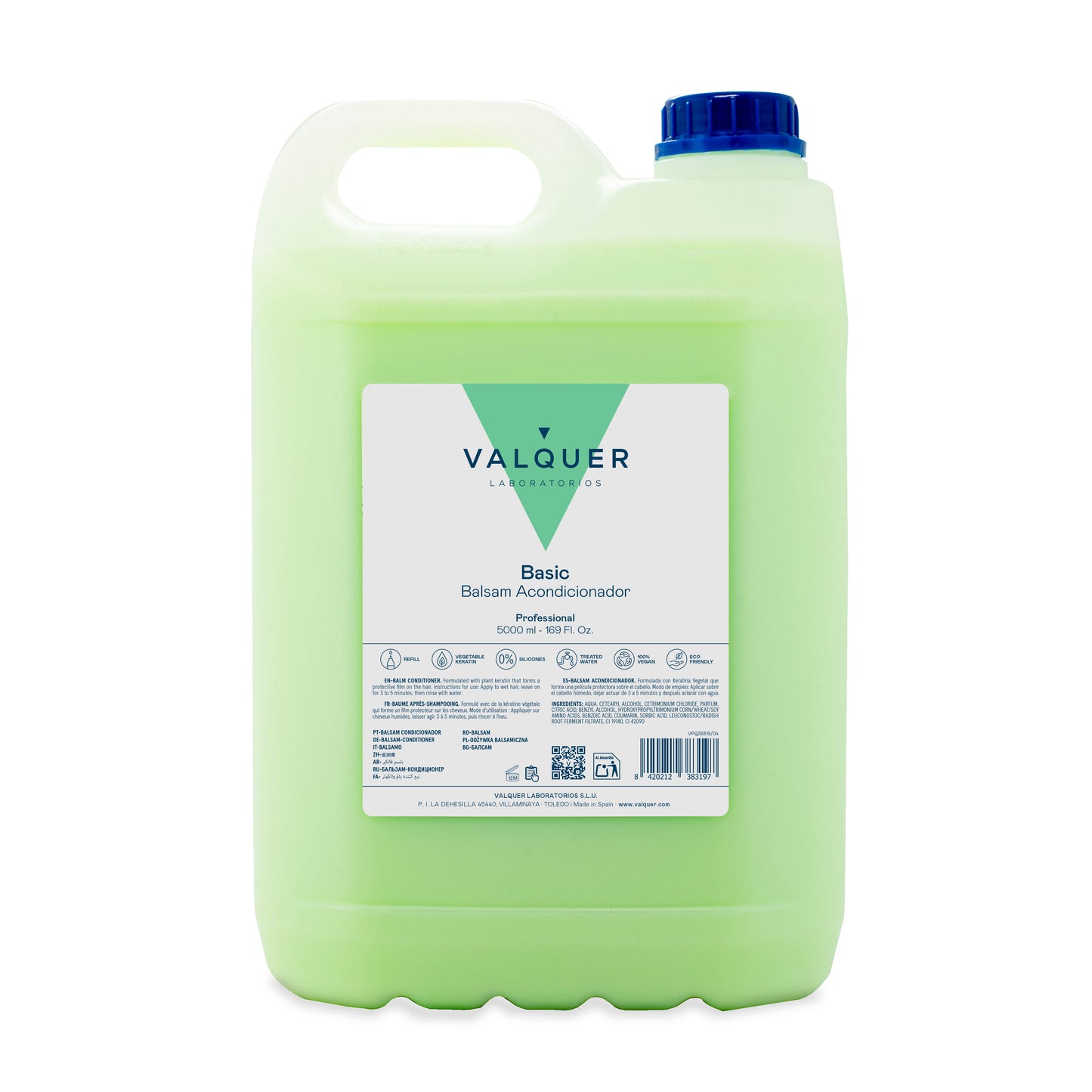 Bálsamo Acondicionador Capilar 1L - Valquer® | Suavidad y Brillo Profesional