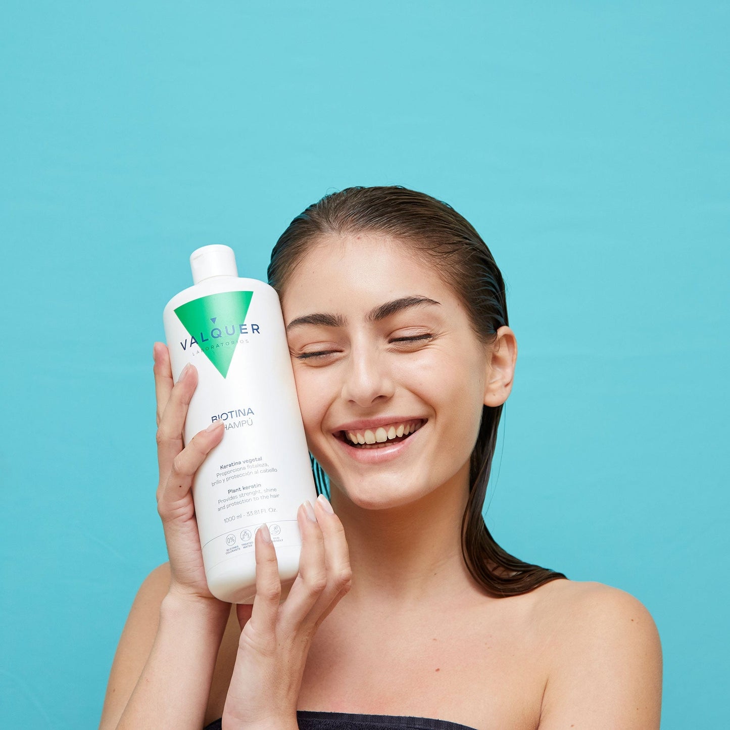 Champú Biotina Keratina 1L - Fortalecedor Anticaída | Valquer® Vegano