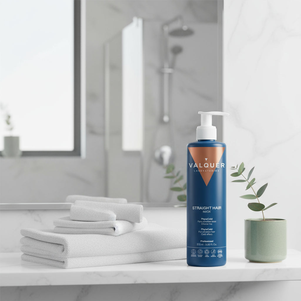 Mascarilla Glacial Ice Hair Mask Valquer 300ml - Tratamiento Alisador Profesional Cabellos Lisos 0% Volumen