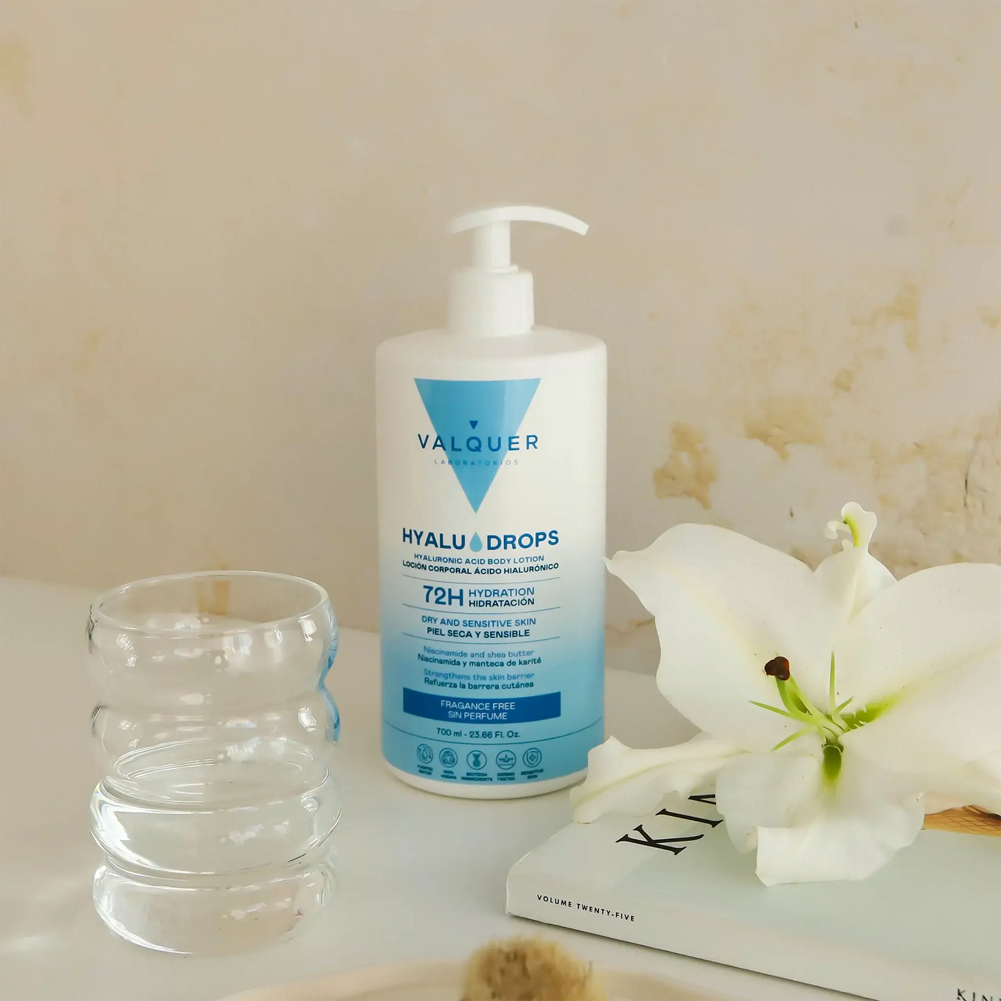 Hyaludrops Loción Corporal Sin Perfume – Hidratación 72H - 700 ml