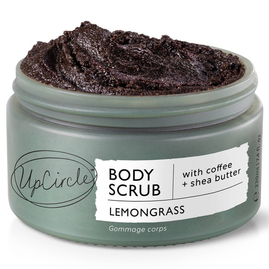 Exfoliante Corporal Vegano Ecológico de Verano con Lemongrass, Café y Manteca de Karité