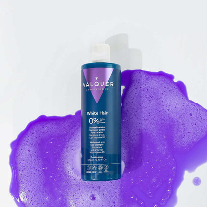 Champú Cabello Blanco y Gris 400ml - 0% Sin Sulfatos | Valquer® Canas