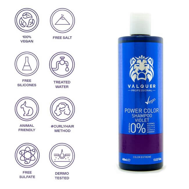 Champú Color Violeta Power Color 400ml - Valquer® | Coloración Temporal