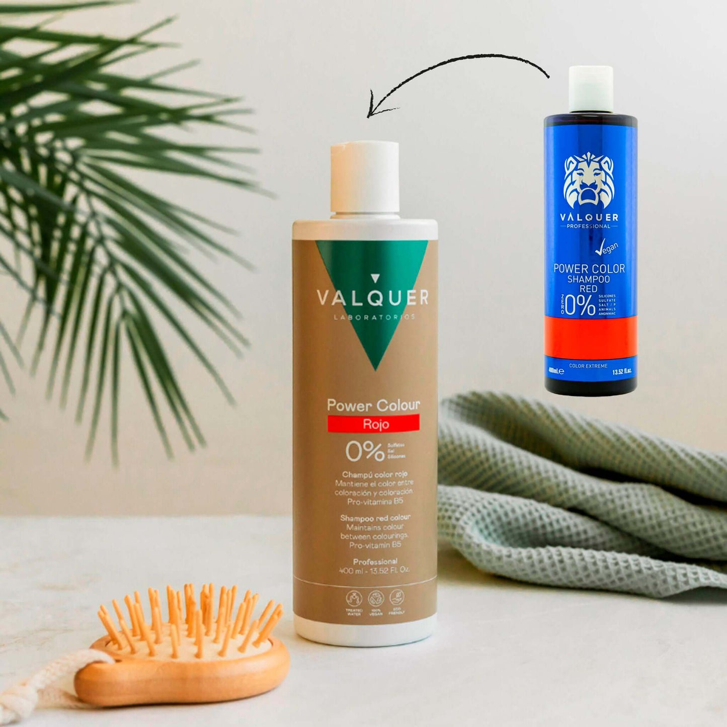 Pack Power Color Rojo Champú y Mascarilla 675ml