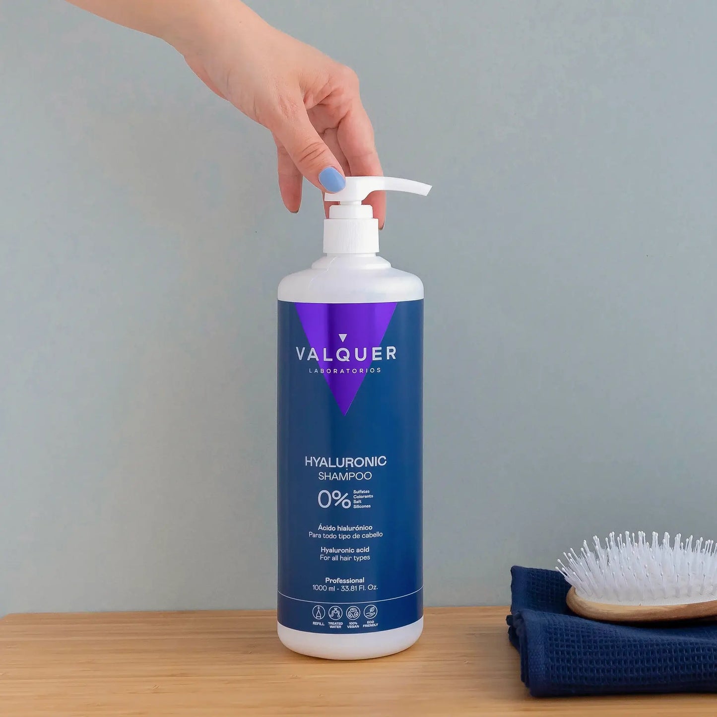 Champú Ácido Hialurónico 400ml - 0% Sin Sulfatos | Valquer® Hidratación Profunda
