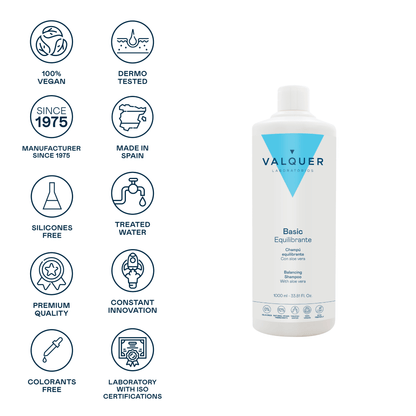 Champú Equilibrante 1L - Aloe Vera Ecológico | Valquer® Vegano Sin Siliconas