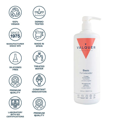 Champú Fortalecedor 1L - Biotina Keratina Aloe Vera | Valquer® Vegano