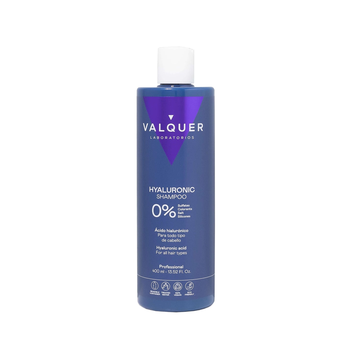 Champú Ácido Hialurónico 400ml - 0% Sin Sulfatos | Valquer® Hidratación Profunda