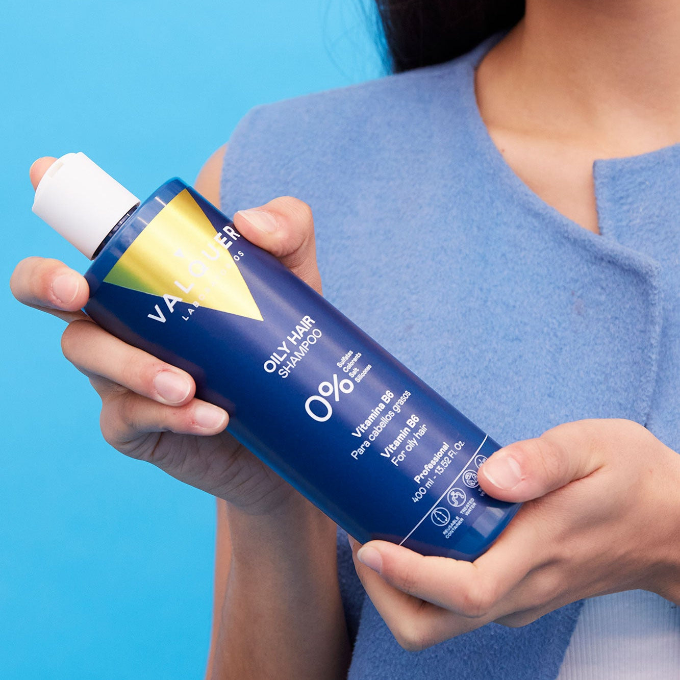 Champú Cabello Graso 400ml - 0% Sin Sulfatos | Valquer® Antigrasa Regulador