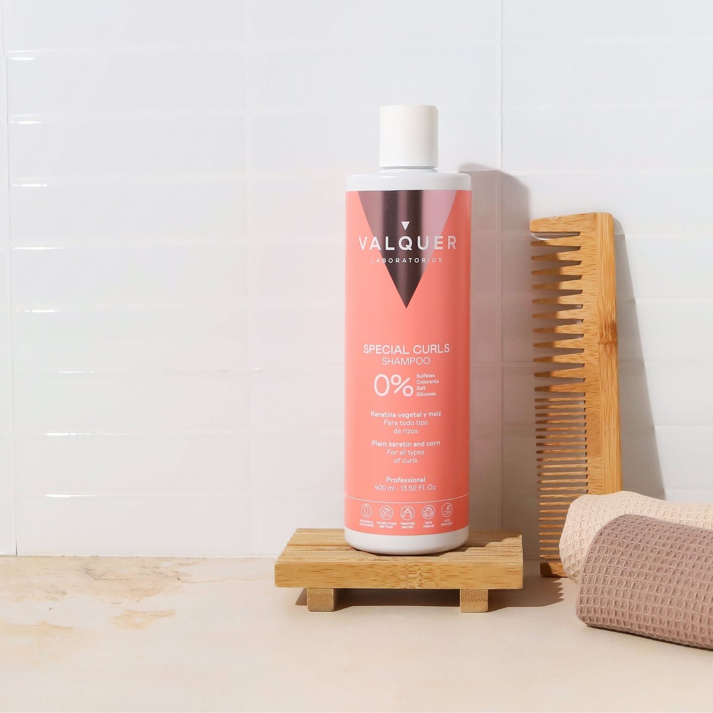 Champú Método Curly 400ml - Pelo Rizado 0% Sin Sulfatos | Valquer®