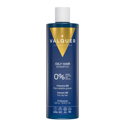 Champú Cabello Graso 400ml - 0% Sin Sulfatos | Valquer® Antigrasa Regulador