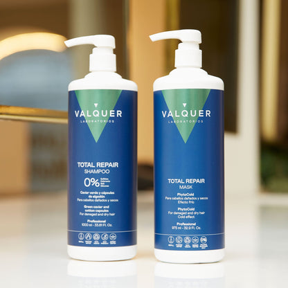 Champú Reparador Cabello Dañado 1L - 0% Sin Sulfatos | Valquer® Reconstrucción