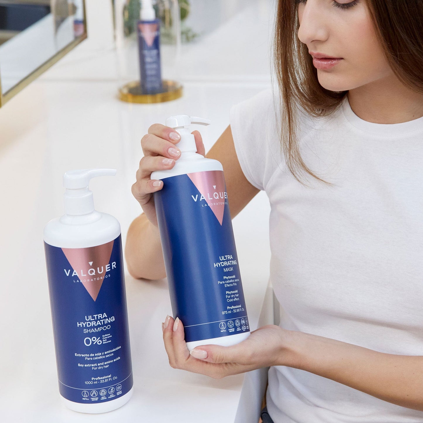 Champú Hidratante Cabello Seco 400ml - 0% Sin Sulfatos | Valquer® Nutrición Profunda