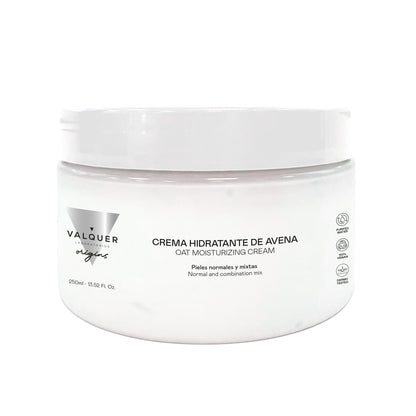 Crema Facial Hidratante Avena 200ml - Piel Normal Mixta | Valquer® Vegana Halal