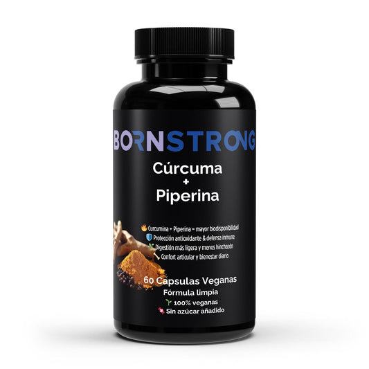 Cúrcuma + Piperina • Antinflamación Natural • Digestión Fluida • Defensas Activas