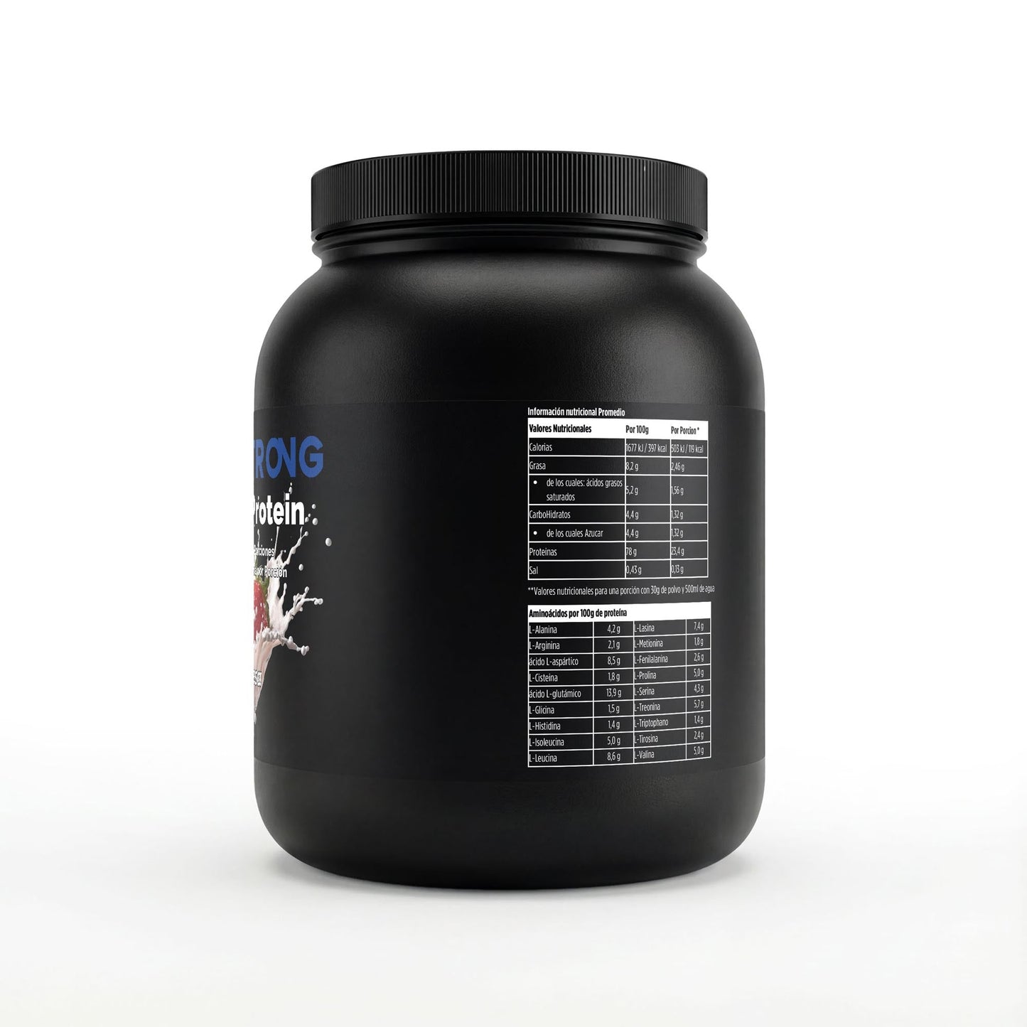 Premium Whey Protein Fresa • Proteína Limpia 97%