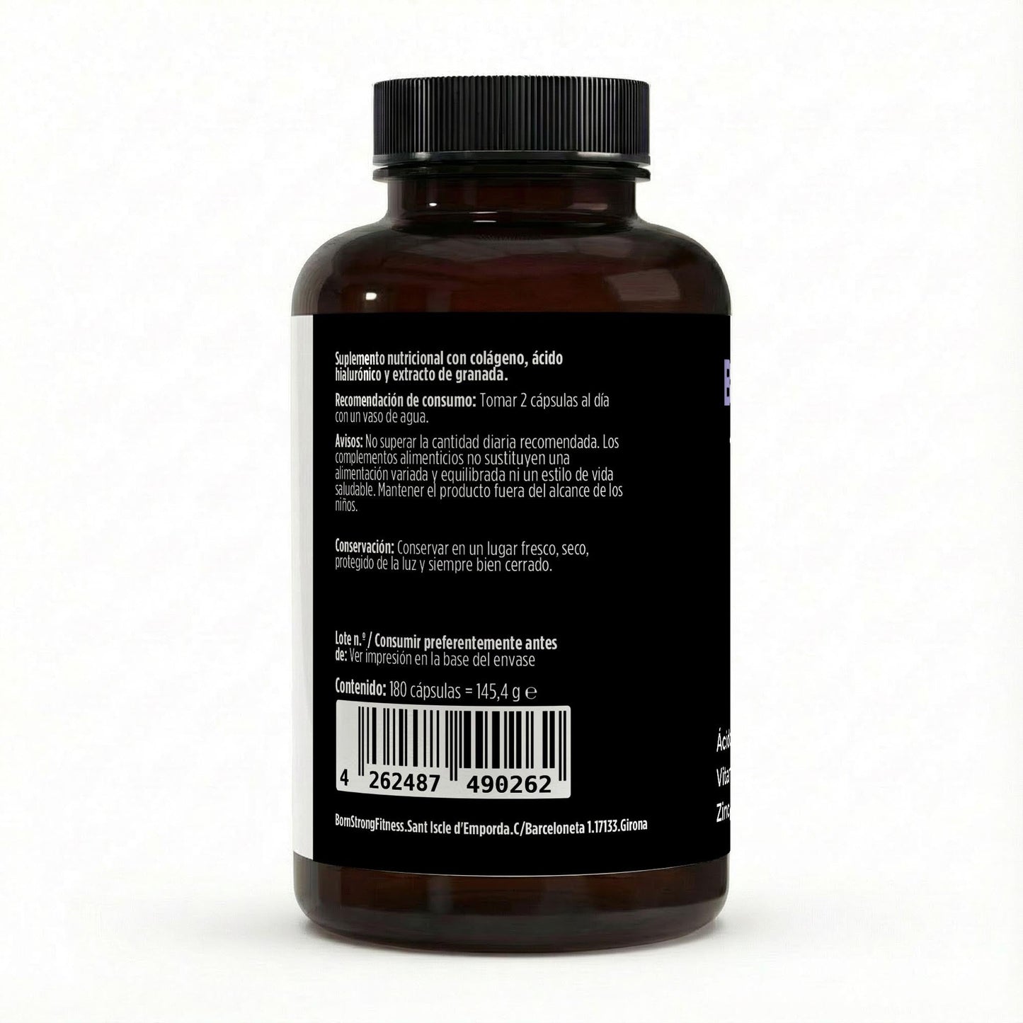 Colágeno Hidrolizado Premium PLUS (3000-5000 DA) - 180 Capsulas