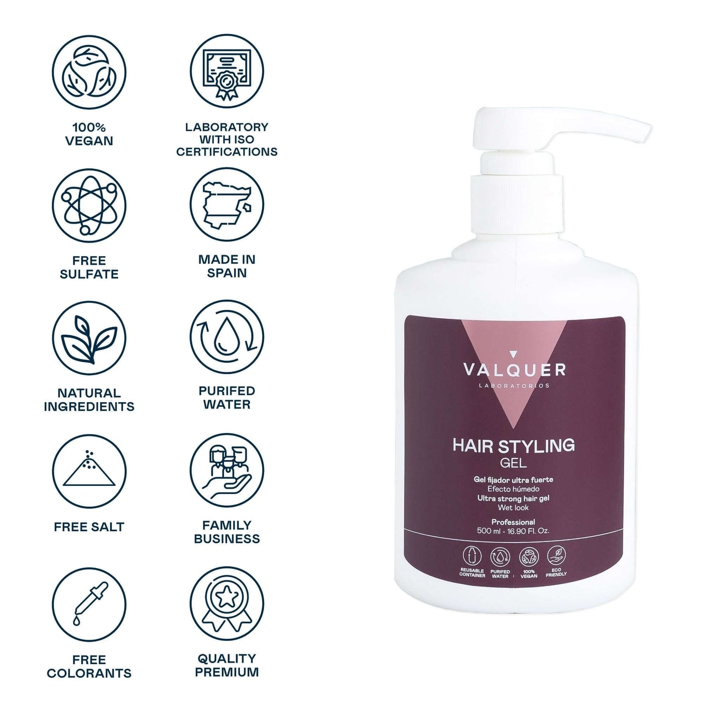 Gel capilar fijador ultrafuerte - 500 ml