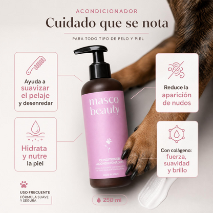 Acondicionador para perros suavizante y desenredante