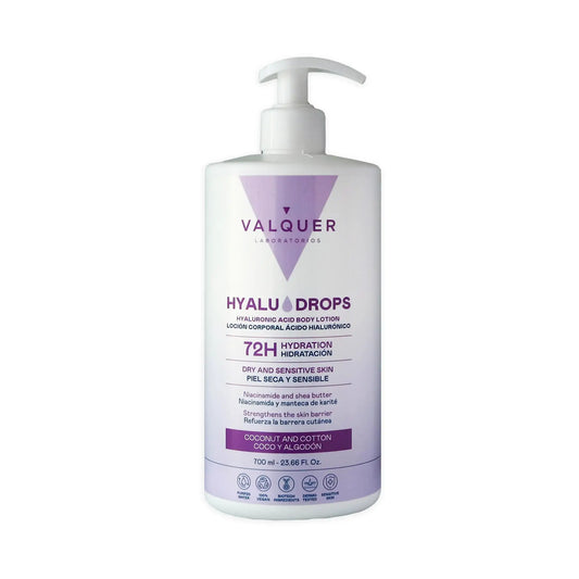 Hyaludrops Loción Corporal Coco y Algodón – Hidratación 72H - 700 ml