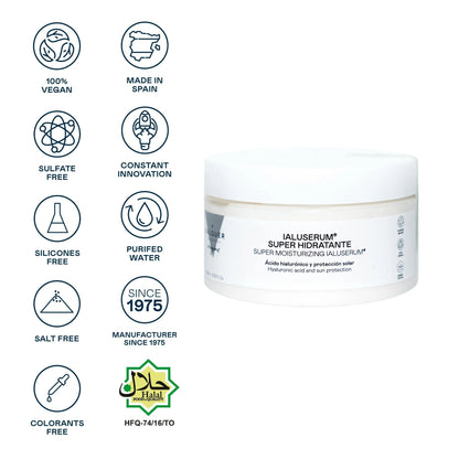 Ialuserum Facial Super-Hidratante – Hidratación Profunda con Ácido Hialurónico y Protección Solar