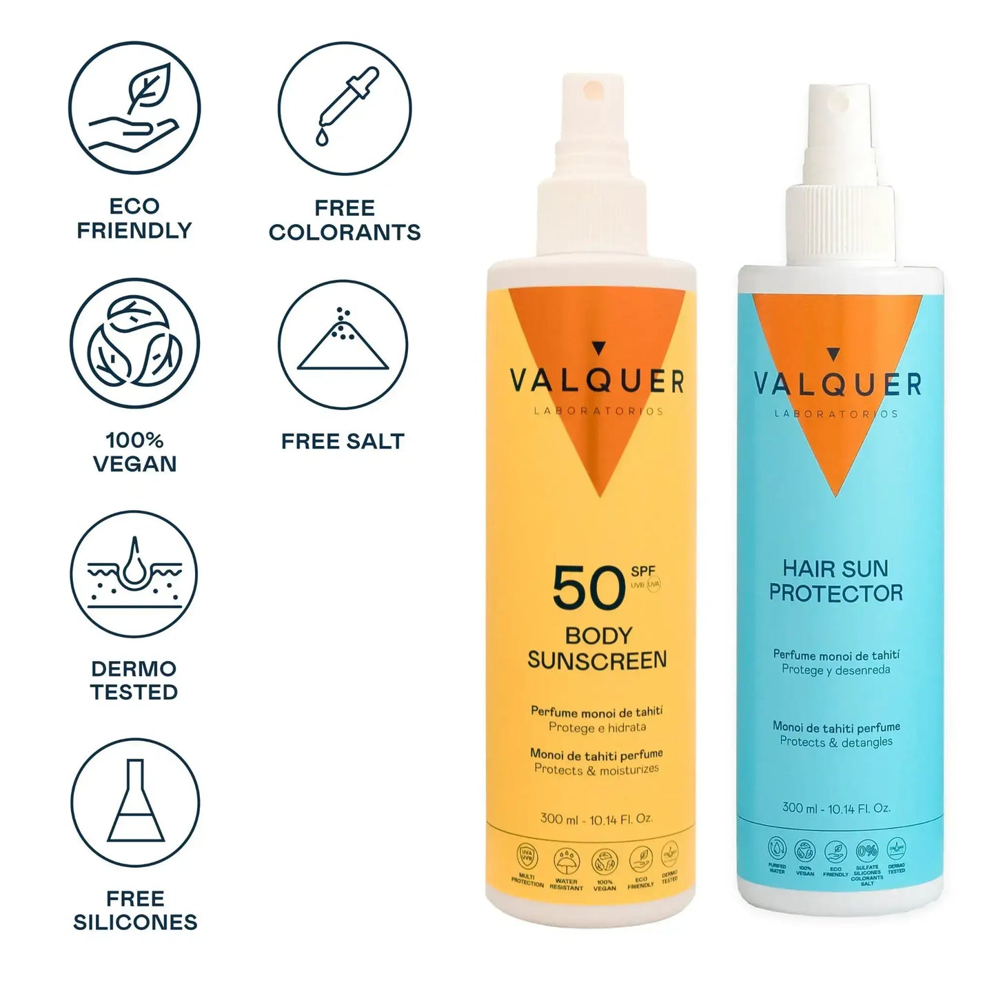 Pack Protector Solar SPF50 Corporal Capilar 600ml | Valquer