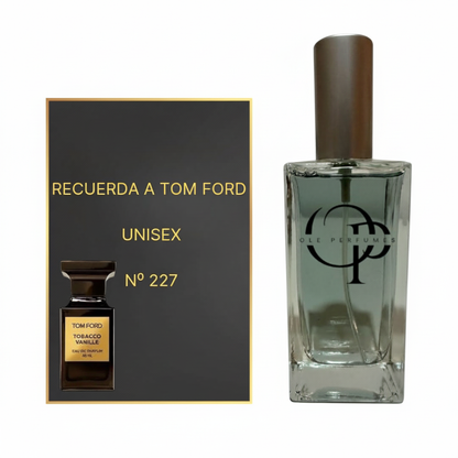 Perfume inspirado en Tobacco Vanille de Tom Ford unisex con fondo blanco