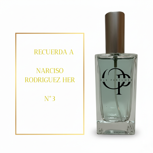 Perfume inspirado en Narciso For Her con fondo blanco