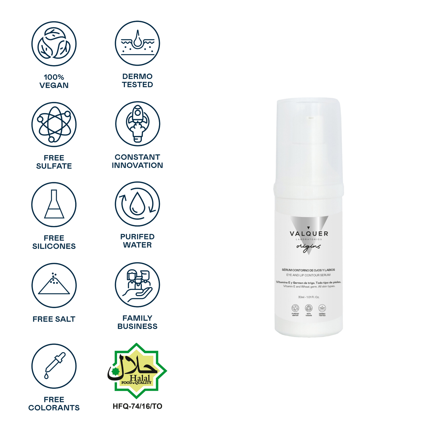 Sérum Contorno de Ojos y Labios – Acción Antiarrugas y Antioxidante - 30 ml