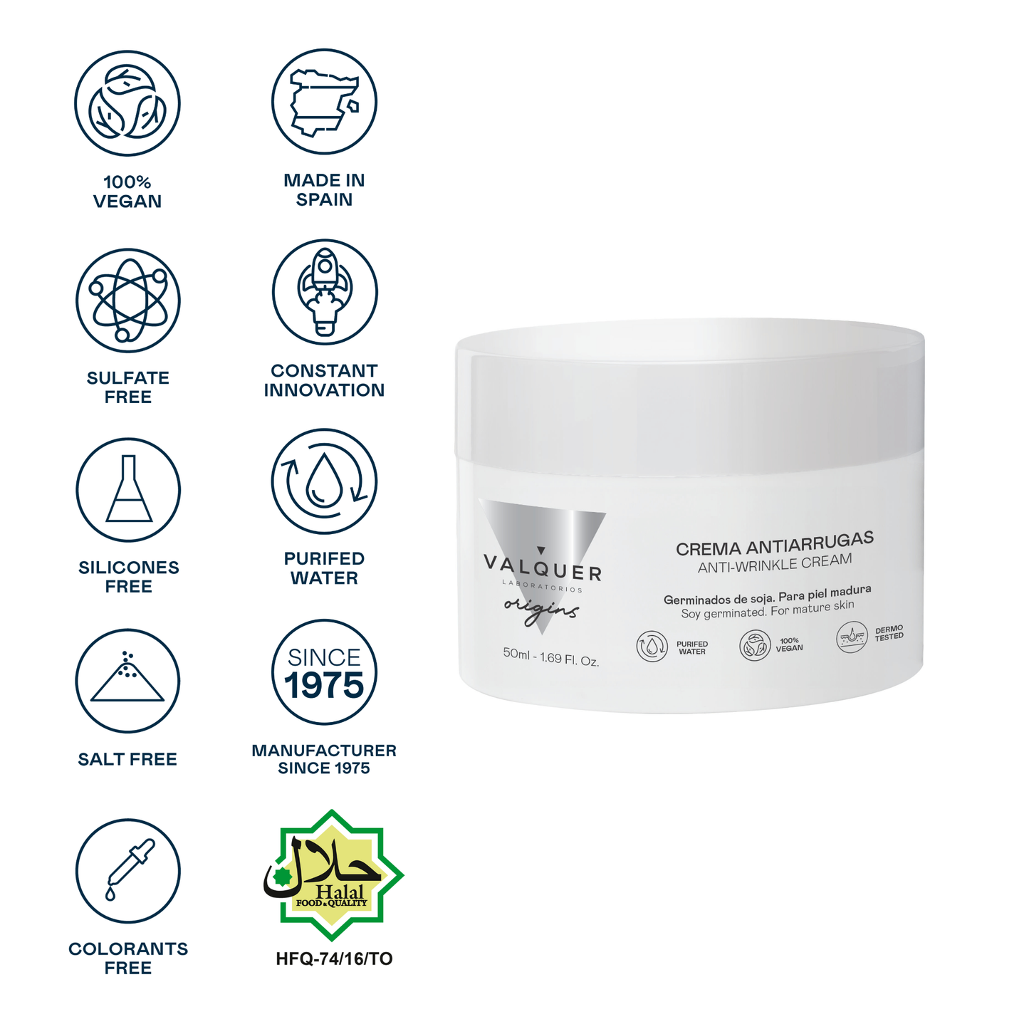 Crema facial antiarrugas con germinados de Soja para Pieles Maduras