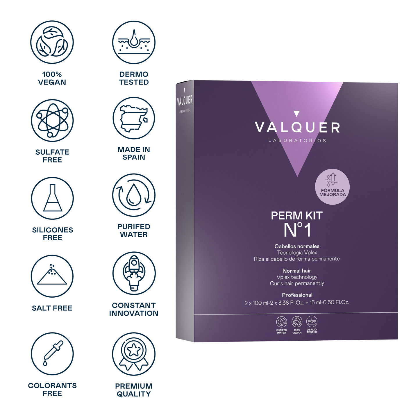 Kit Profesional para Permanente Nº 1 – Cabellos Normales | Rizado Duradero en 3 Pasos